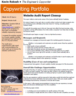 PDF of Kevin's Website Audit Sample PDF of Kevin's Website Audit Sample