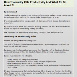 Live Blog of Kevin's Article Writing